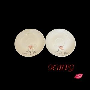 Vintage Saucers 6.5” ROSETTE COMDE' Ballerina Universal 1940-1950s MCM Set of 2